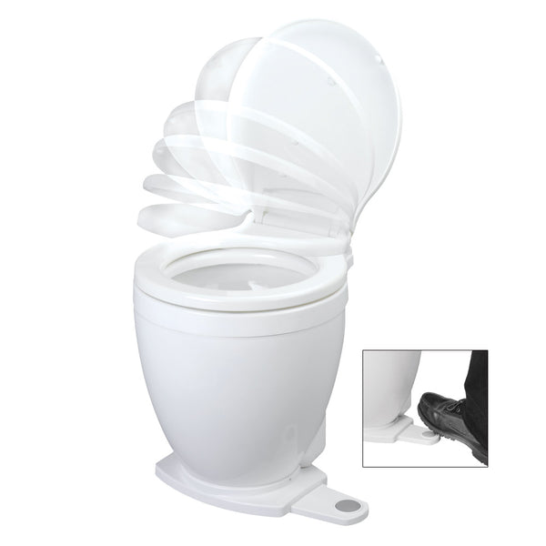 Jabsco Lite Flush Electric 12V Toilet w/Footswitch [58500-0012] - Image 1