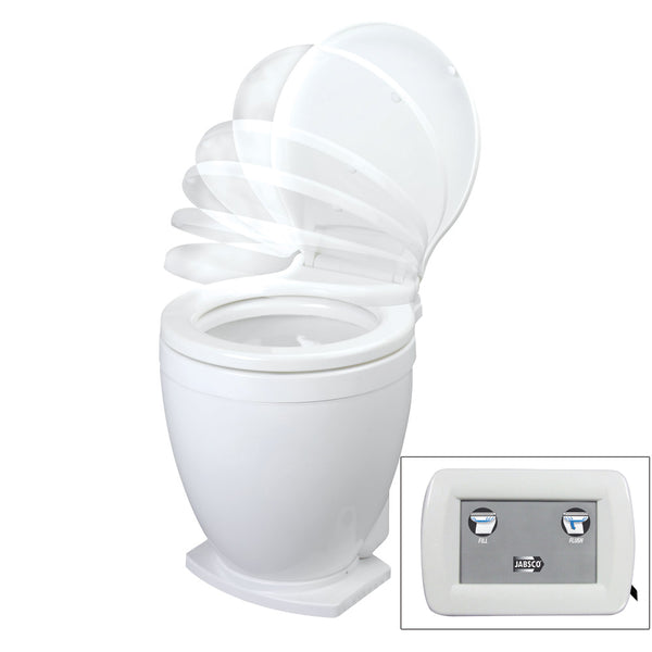 Jabsco Lite Flush Electric 12V Toilet w/Control Panel [58500-1012] - Image 1