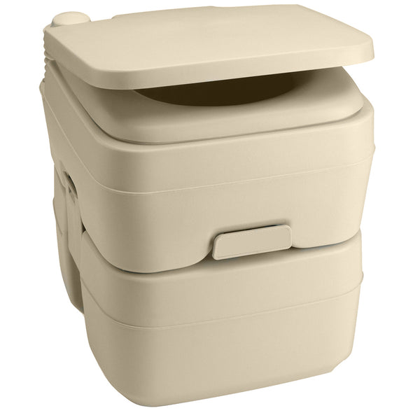 Dometic 965 Portable Toilet w/Mounting Brackets- 5 Gallon - Parchment  [311096502] - Image 1