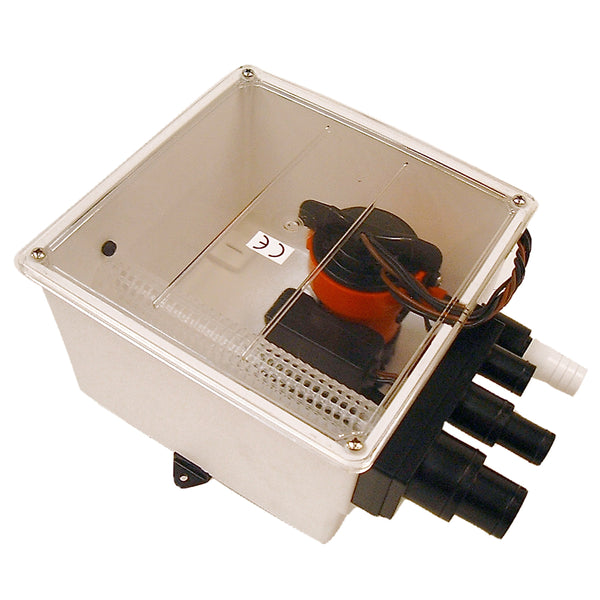 Johnson Pump 1000 GPH Multi Port Shower Sump Pump 12V w/Switch [57151] - Image 1
