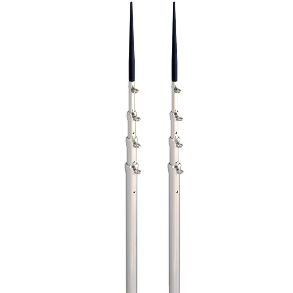 Lee's 16.5' Bright Silver Black Spike Telescopic Poles f/Sidewinder [TX3916SL/SL] - Image 1