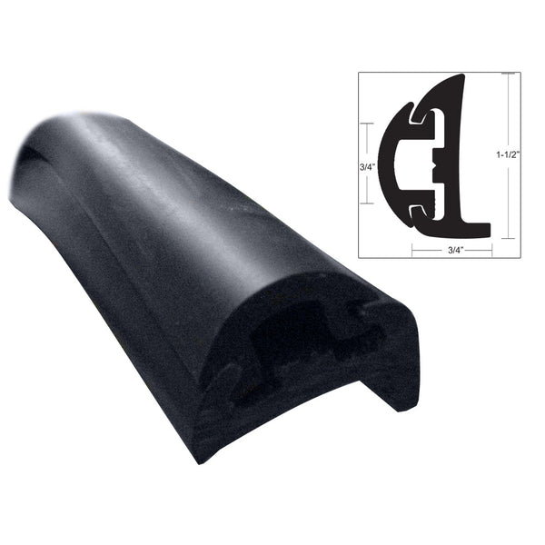 TACO Semi-Rigid Rub Rail Kit - Black w/Black Insert - 50' [V11-9795BBK50D-2] - Image 1