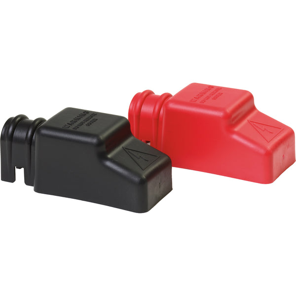 Blue Sea 4018 Square CableCap Insulators Pair Red/Black [4018] - Image 1