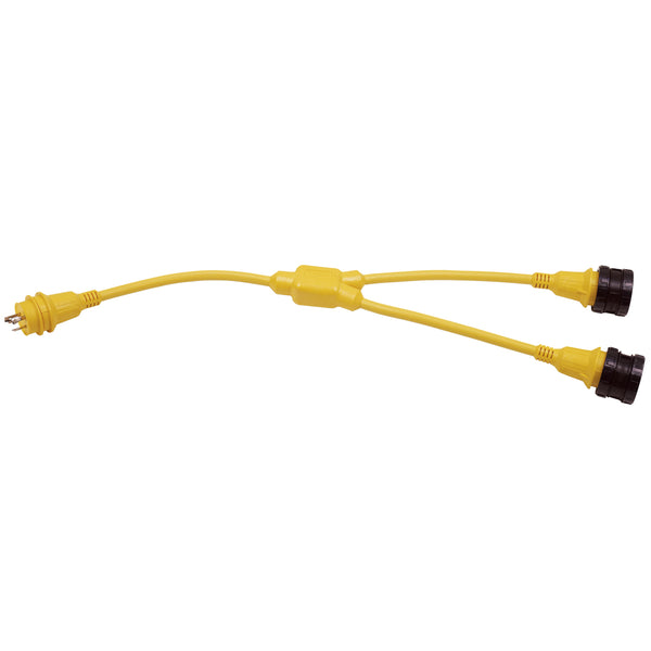 Marinco Y-Adapter, 2-30A Locking to 30A Locking [157AY] - Image 1
