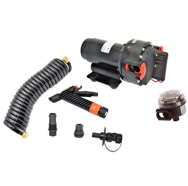 Johnson Pump 5.2 GPM Aqua Jet Washdown Pump Kit w/Hose - 24V [64534-24] - Image 1