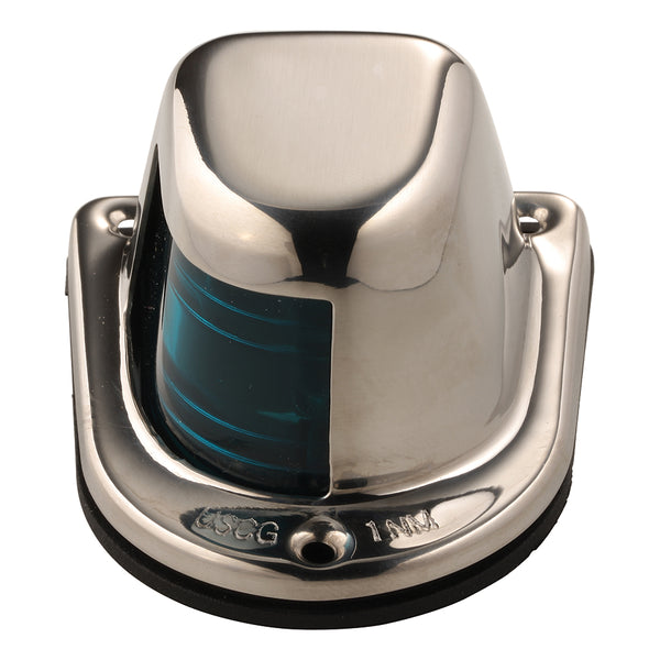 Attwood 1-Mile Deck Mount, Green Sidelight - 12V - Stainless Steel Housing [66319G7] - Image 3