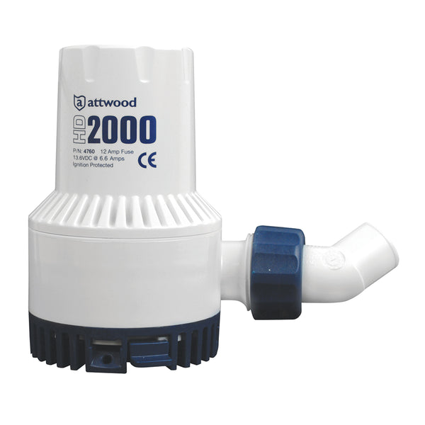 Attwood Heavy-Duty Bilge Pump 2000 Series - 12V - 2000 GPH [4760-4] - Image 1