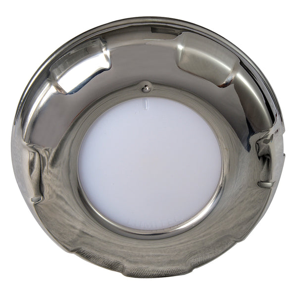 Lumitec Aurora - LED Dome Light - Polished SS Finish - 2-Color White/Blue Dimming [101138] - Image 1