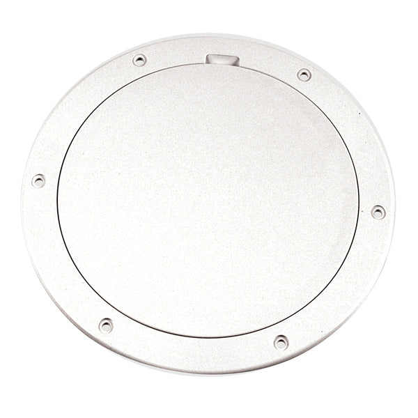 Beckson 6 Smooth Center PryOut Deck Plate  White DP61W