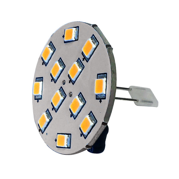 Lunasea G4 10 Back Pin LED Light Bulb - 12VAC or 10-30VDC/2W/140 Lumens - Warm White [LLB-21UW-21-00] - Image 1