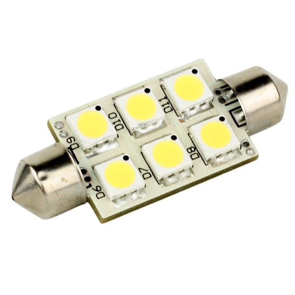 Lunasea Single-Sided 6 LED Festoon - 10-30VDC/1.5W/97 Lumens - Warm White [LLB-186W-21-00] - Image 1