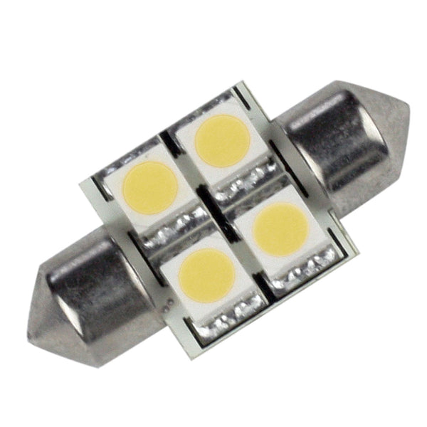 Lunasea Single-Sided 4 LED Festoon - 10-30VDC/0.7W/60 Lumens - Warm White [LLB-202W-21-00] - Image 1