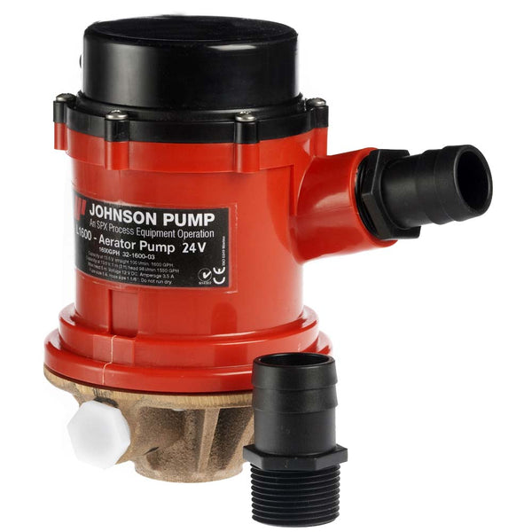 Johnson Pump Pro Series 1600GPH Tournament Livewell/Baitwell Pump - 24V [16004B-24] - Image 1