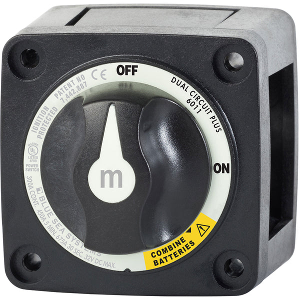Blue Sea 6011200 m-Series Battery Switch Dual Circuit Plus - Black [6011200] - Image 1