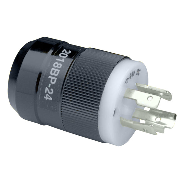 Marinco 2018BP-24 Trolling Motor Plug (Male) 12/24V - Black [2018BP-24] - Image 1