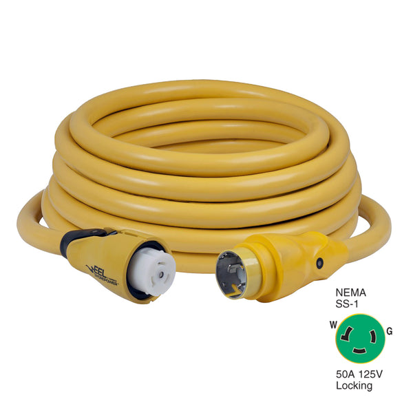 Marinco CS503-50 EEL 50A 125V Shore Power Cordset - 50' - Yellow [CS503-50] - Image 1