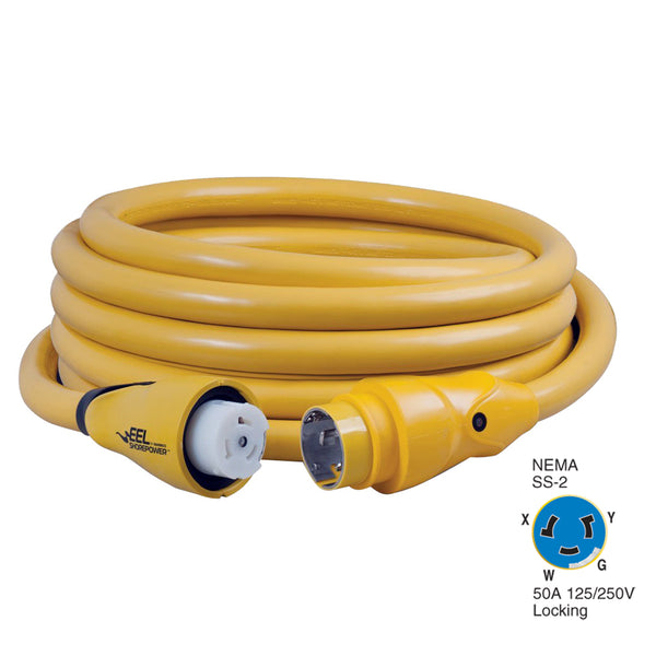 Marinco CS504-25 EEL 50A 125V/250V Shore Power Cordset - 25' - Yellow [CS504-25] - Image 1