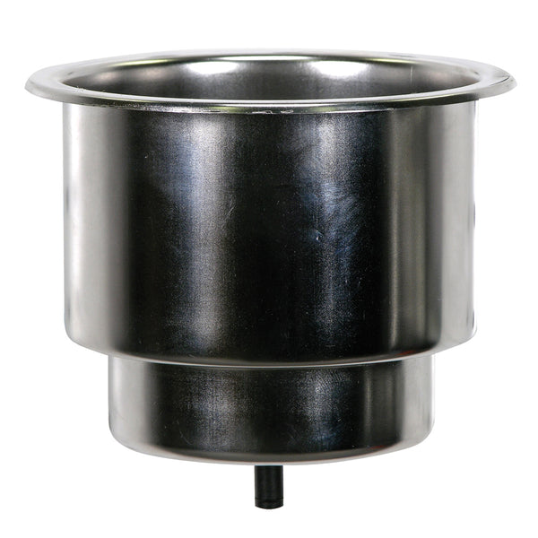 Whitecap Flush Cupholder w/Drain - 302 Stainless Steel [S-3511C] - Image 1