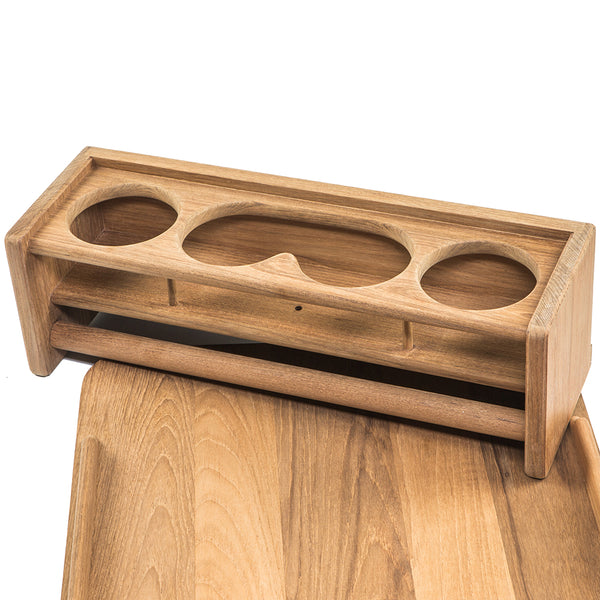 Whitecap Teak Drinkholder w/Removable Cockpit Table Top - Holds 4 Glasses [61394C] - Image 3