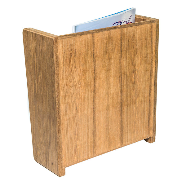 Whitecap Teak Grate Front Magazine Rack [62502] - Image 2