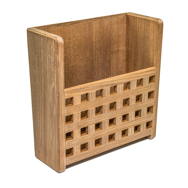 Whitecap Teak Grate Front Magazine Rack [62502] - Image 1