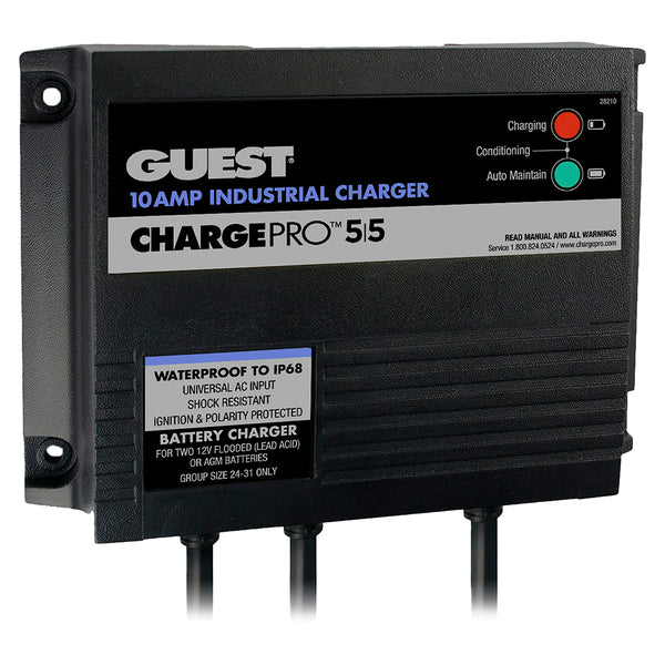 Guest 10AMP - 12/24V 2 Bank 120V Input On-Board Battery Charger [28210] - Image 1