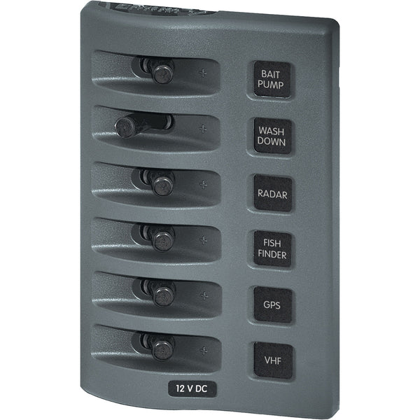 Blue Sea 4307 WeatherDeck 12V DC Waterproof Switch Panel - 6 Position [4307] - Image 1