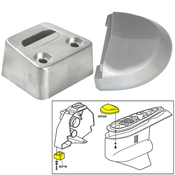 Tecnoseal Anode Kit w/Hardware - Volvo SX - Zinc [20708] - Image 1