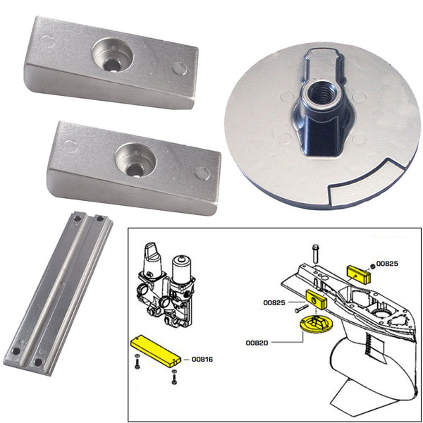 Tecnoseal Anode Kit w/Hardware - Mercury Verado 4 - Magnesium [20814MG] - Image 1