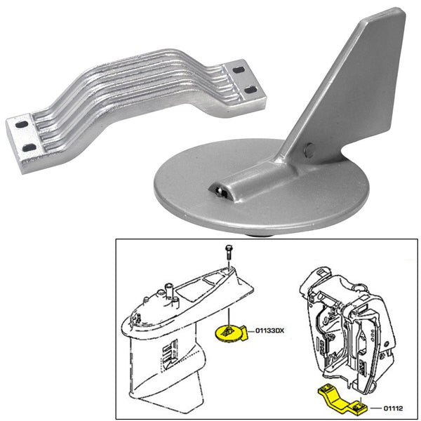 Tecnoseal Anode Kit w/Hardware - Yamaha 150-200HP - Zinc [21101] - Image 1