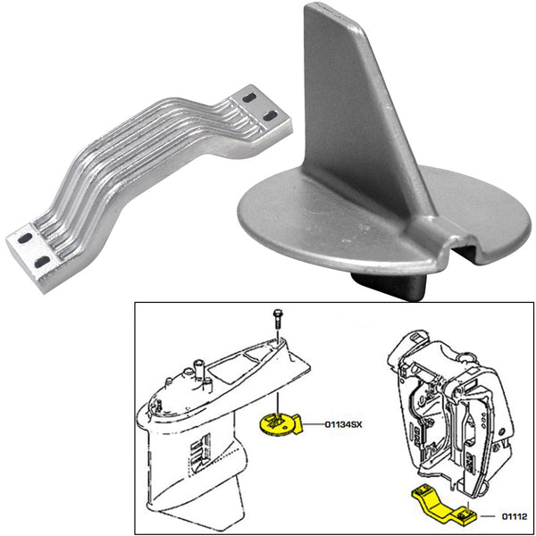 Tecnoseal Anode Kit w/Hardware - Yamaha 150-200HP Left Hand Rotation - Aluminum [21102AL] - Image 1