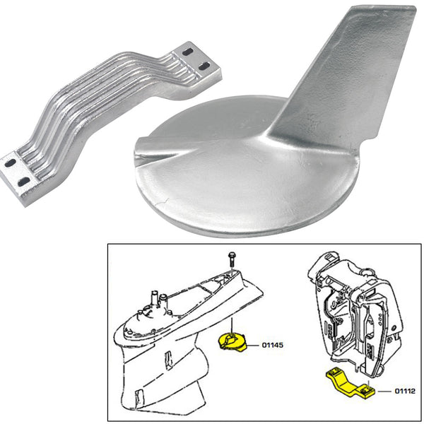 Tecnoseal Anode Kit w/Hardware - Yamaha 200-300HP Hi-Performance - Zinc [21106] - Image 1