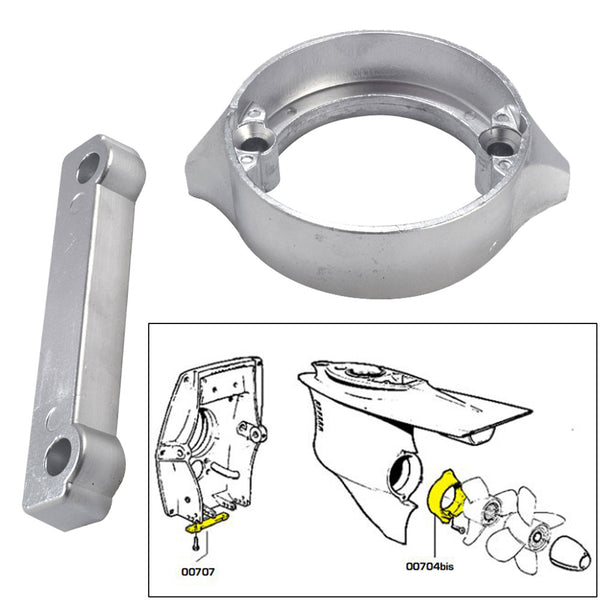 Tecnoseal Anode Kit w/Hardware - Volvo Duo-Prop 280 - Zinc [20702] - Image 1