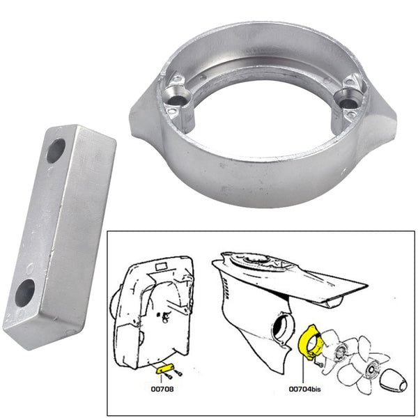 Tecnoseal Anode Kit w/Hardware - Volvo Duo-Prop 290 - Aluminum [20706AL] - Image 1