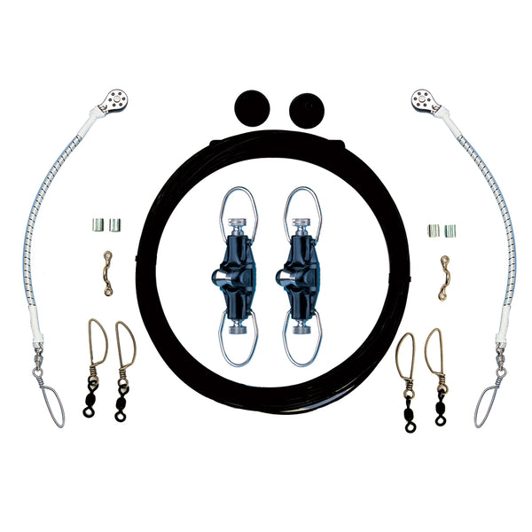 Rupp Single Rigging Kit w/Nok-Outs - Black Mono 160' Lines [CA-0025-MO] - Image 1