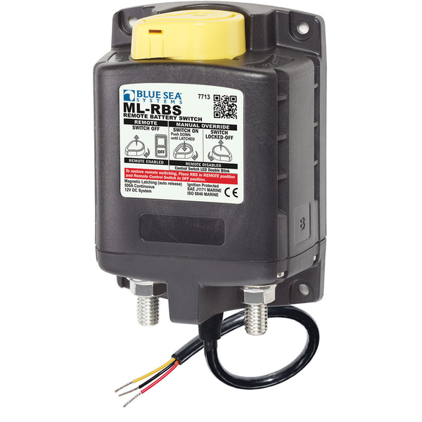 Blue Sea 7713 MLRBS Remote Battery Switch wManual Control Release  12V 7713