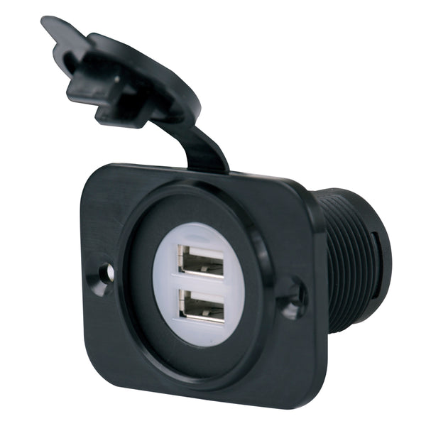 Marinco SeaLink Deluxe Dual USB Charger Receptacle [12VDUSB] - Image 1