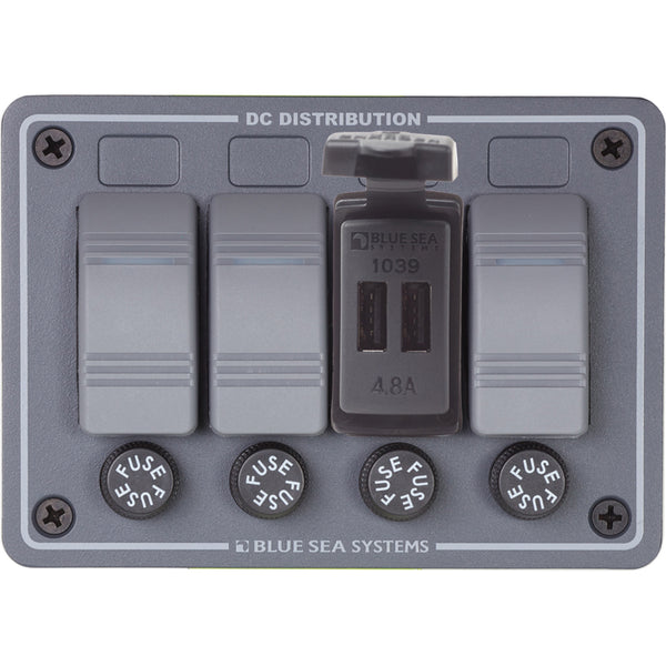 Blue Sea Dual USB Charger - 24V Contura Mount [1039] - Image 2