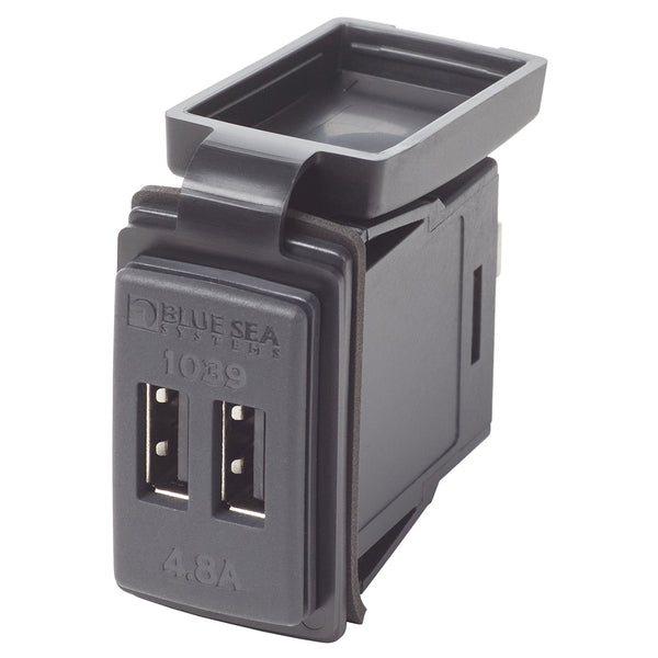 Blue Sea Dual USB Charger - 24V Contura Mount [1039] - Image 3