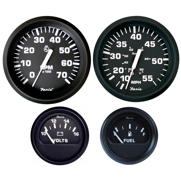 Faria Euro Black Boxed Set - Outboard Motors [KT9796] - Image 1
