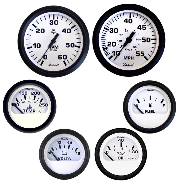 Faria Euro White Boxed Set - Inboard Motors [KT9798] - Image 1
