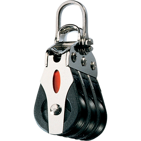 Ronstan Series 20 ball Bearing Block - Triple - 2-Axis Shackle head [RF20302] - Image 1