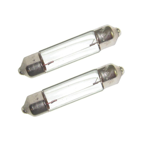 Perko Double Ended Festoon  Bulbs - 24V, 10W, .40A - Pair [0072DP1CLR] - Image 1