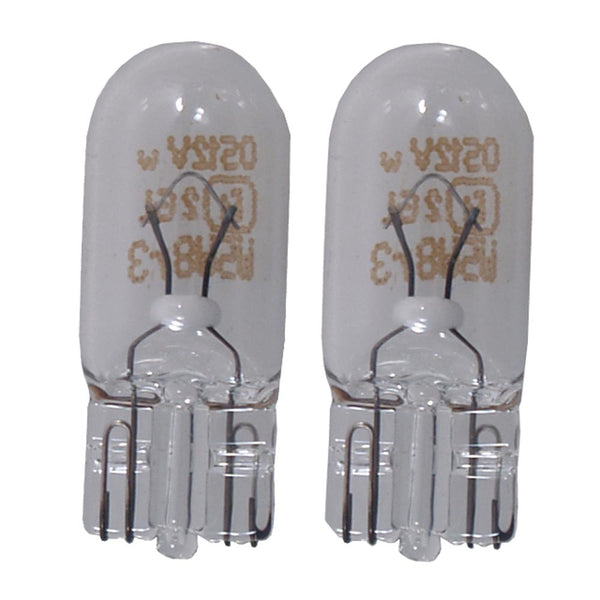 Perko Wedge Base Bulb - 12V, 5W, .35A - Pair [0338DP1CLR] - Image 1