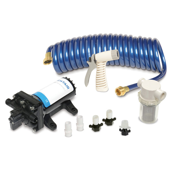 Shurflo by Pentair PRO WASHDOWN KIT II Ultimate - 12 VDC - 5.0 GPM - Includes Pump, Fittings, Nozzle, Strainer, 25 Hose [4358-153-E09] - Image 1