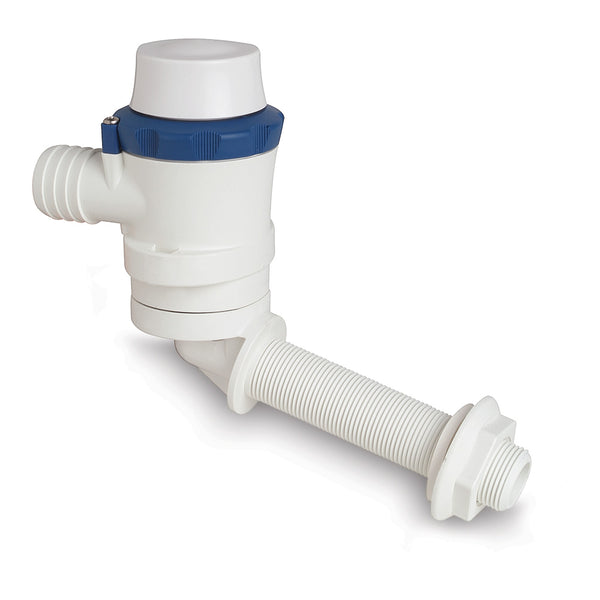 Shurflo by Pentair PIRANHA Angled Port Aerator 800 Livewell Pump - 12 VDC, 800 GPH [357-114-10] - Image 1