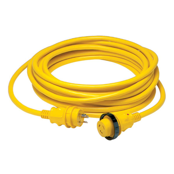 Marinco 30 Amp Power Cord Plus Cordset - 35' - Yellow [35SPP] - Image 1