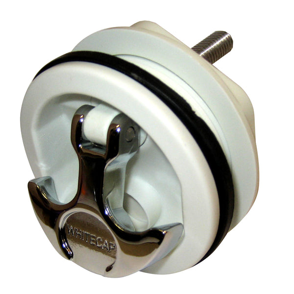 Whitecap T-Handle Latch - Chrome Plated Zamac/White Nylon - No Lock - Freshwater Use Only [S-0230WC] - Image 1