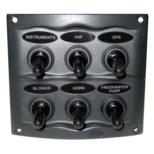BEP Waterproof Panel - 6 Switches - Grey [900-6WP] - Image 1