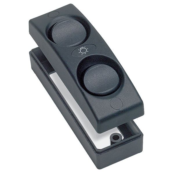 BEP Contour 1100 Series Double Interior Switch - On/Off - Black [1101-BK] - Image 1